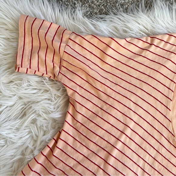 Project Social T | Striped Peach Boxy Tee - Picture 6 of 8
